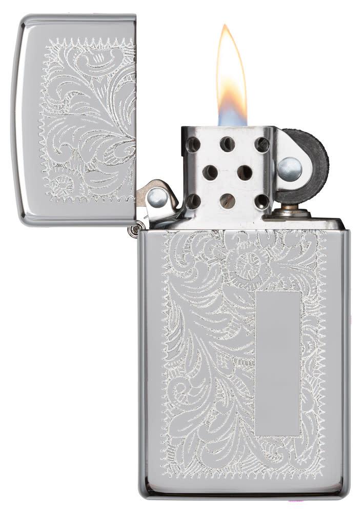 1652 ACCENDINO ZIPPO VENEZIANO CROMO SLIM