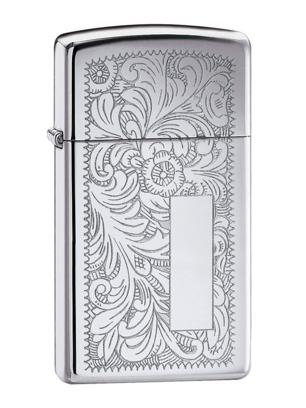 1652 ACCENDINO ZIPPO VENEZIANO CROMO SLIM