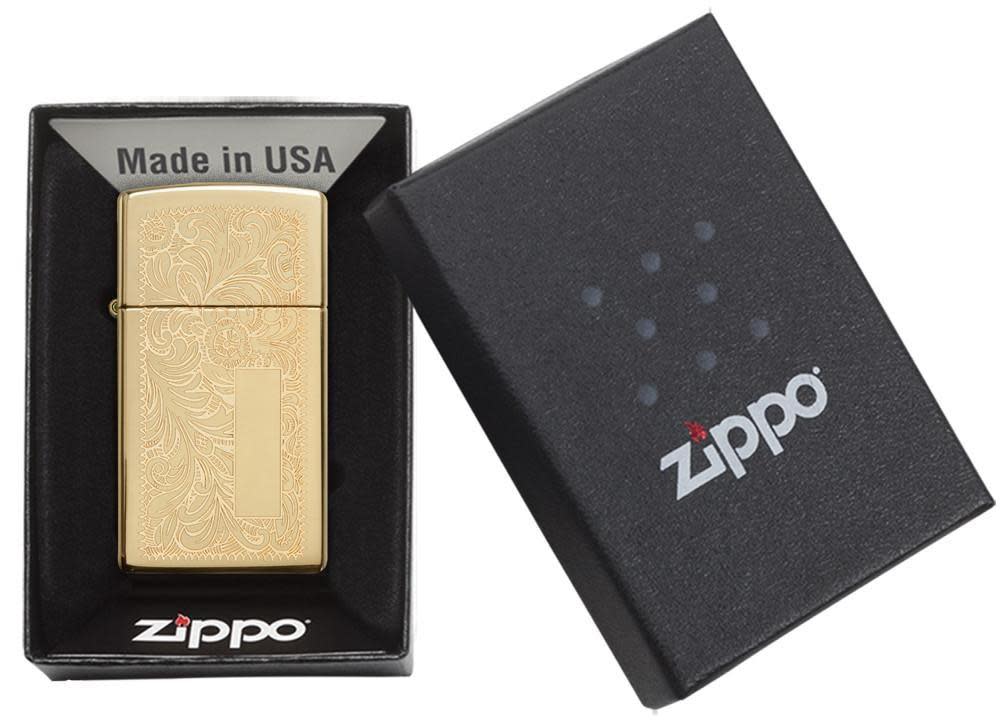 1652B ACCENDINO ZIPPO VENEZIANO BRASS SLIM