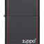218ZB ACCENDINO ZIPPO NERO MATTE CON BORDO ROSSO
