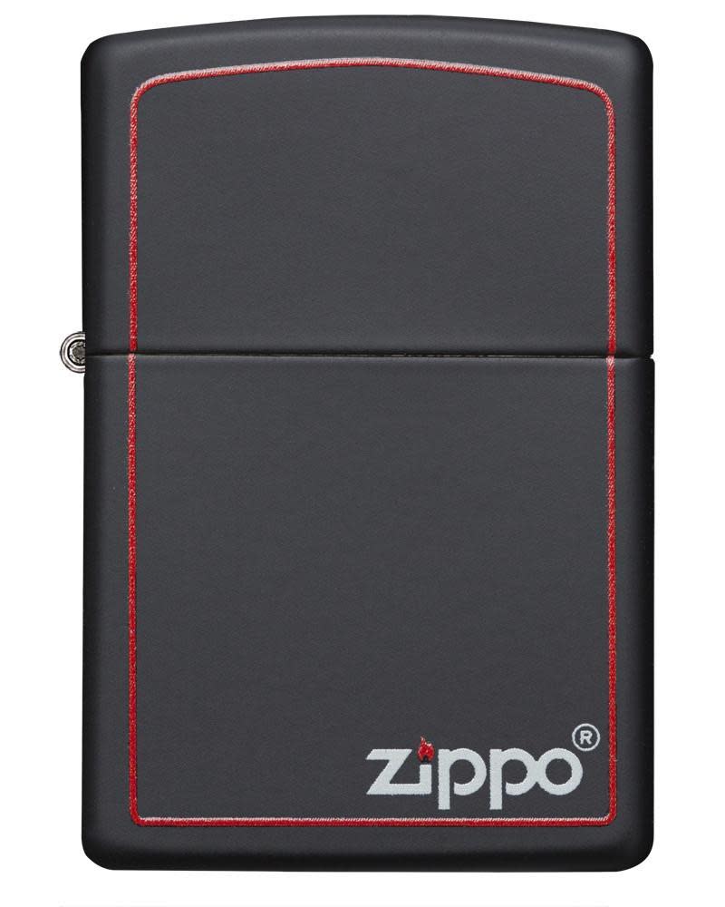 218ZB ACCENDINO ZIPPO NERO MATTE CON BORDO ROSSO