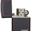 218ZB ACCENDINO ZIPPO NERO MATTE CON BORDO ROSSO