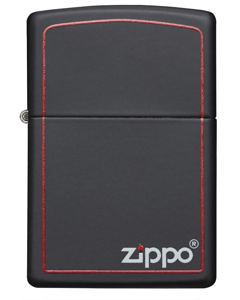 218ZB ACCENDINO ZIPPO NERO MATTE CON BORDO ROSSO