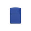 Dettaglio logo Zippo e finitura blu matte accendino 229ZL