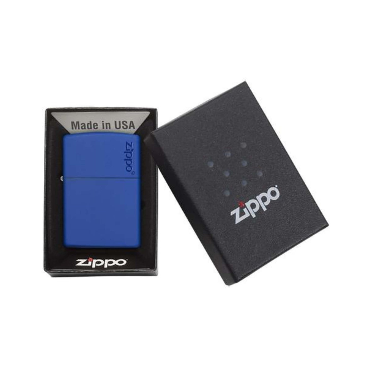 229ZL ACCENDINO ZIPPO BLUE MATTE CON LOGO