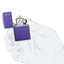 237ZL ACCENDINO ZIPPO VIOLA MATTE CON LOGO