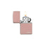 Dettaglio finitura oro rosa lucida e logo accendino Zippo 49190ZL