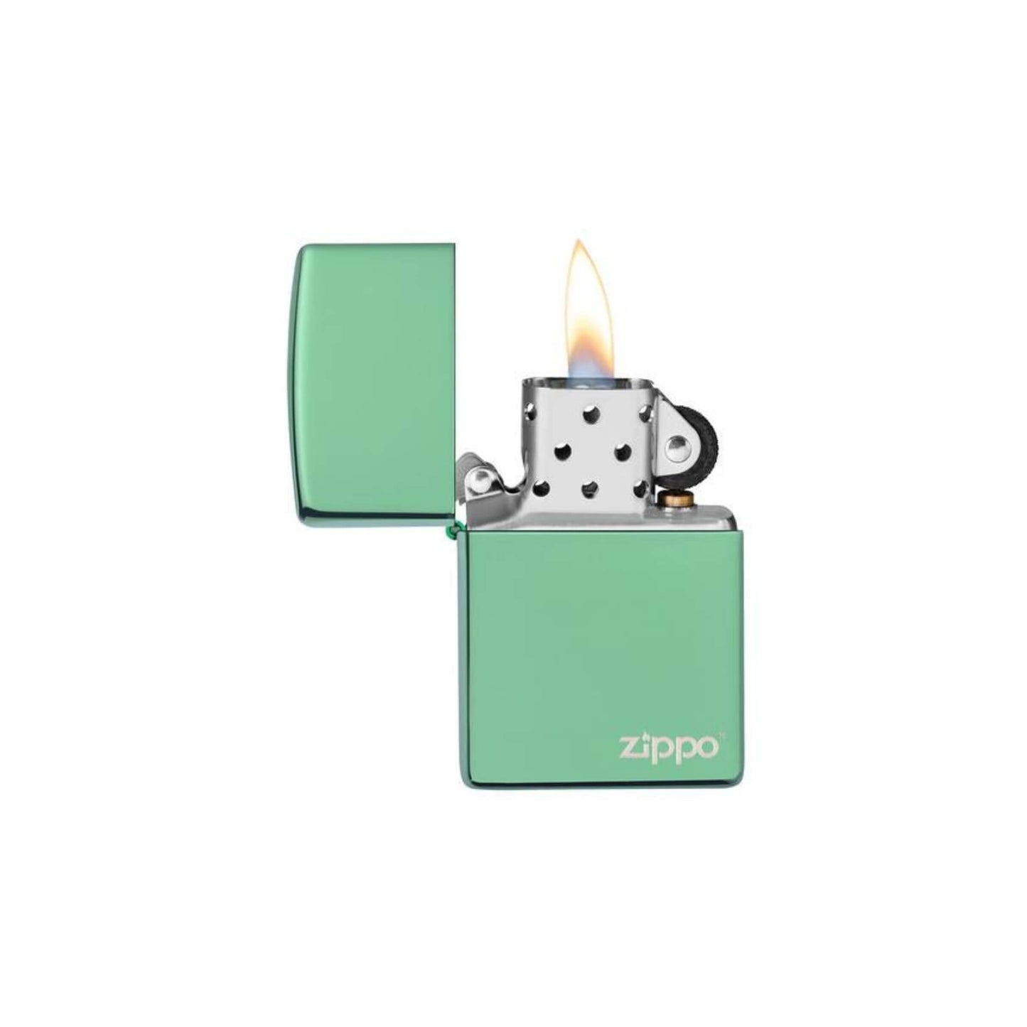 28129ZL ACCENDINO ZIPPO HIGH POLISH GREEN LOGO ZIPPO