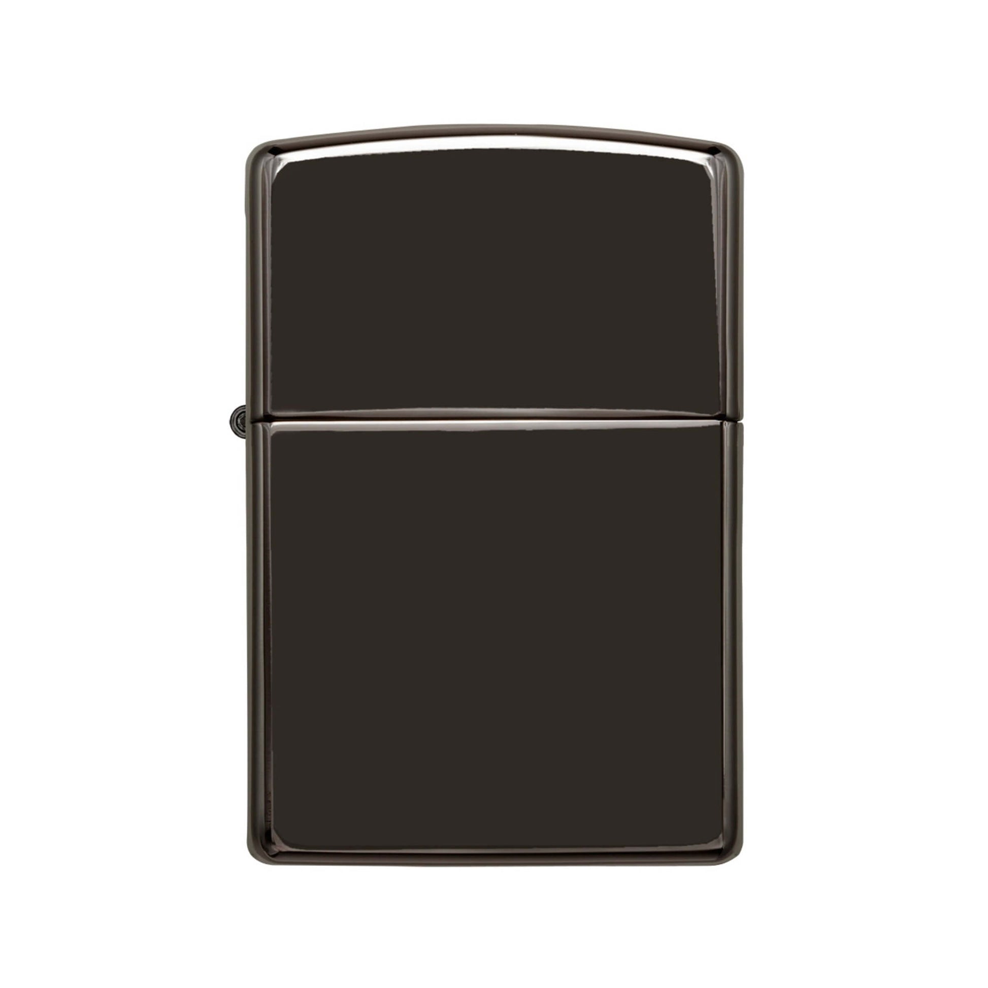 Dettaglio finitura nera effetto specchio accendino Zippo Classico 24756