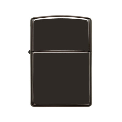 Dettaglio finitura nera effetto specchio accendino Zippo Classico 24756