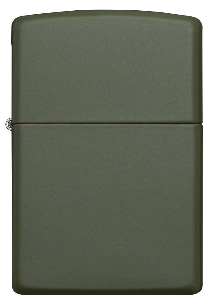 Dettaglio finitura matte verde e meccanismo accendino Zippo 221