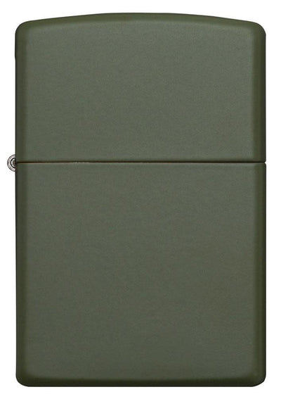 Dettaglio finitura matte verde e meccanismo accendino Zippo 221