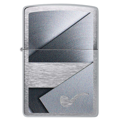Zippo Brushed Chrome Accendino per Pipa Antivento con Inserto per Pipa - 47191