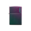 Dettaglio finitura iridescente turchese e viola accendino Zippo 49146ZL