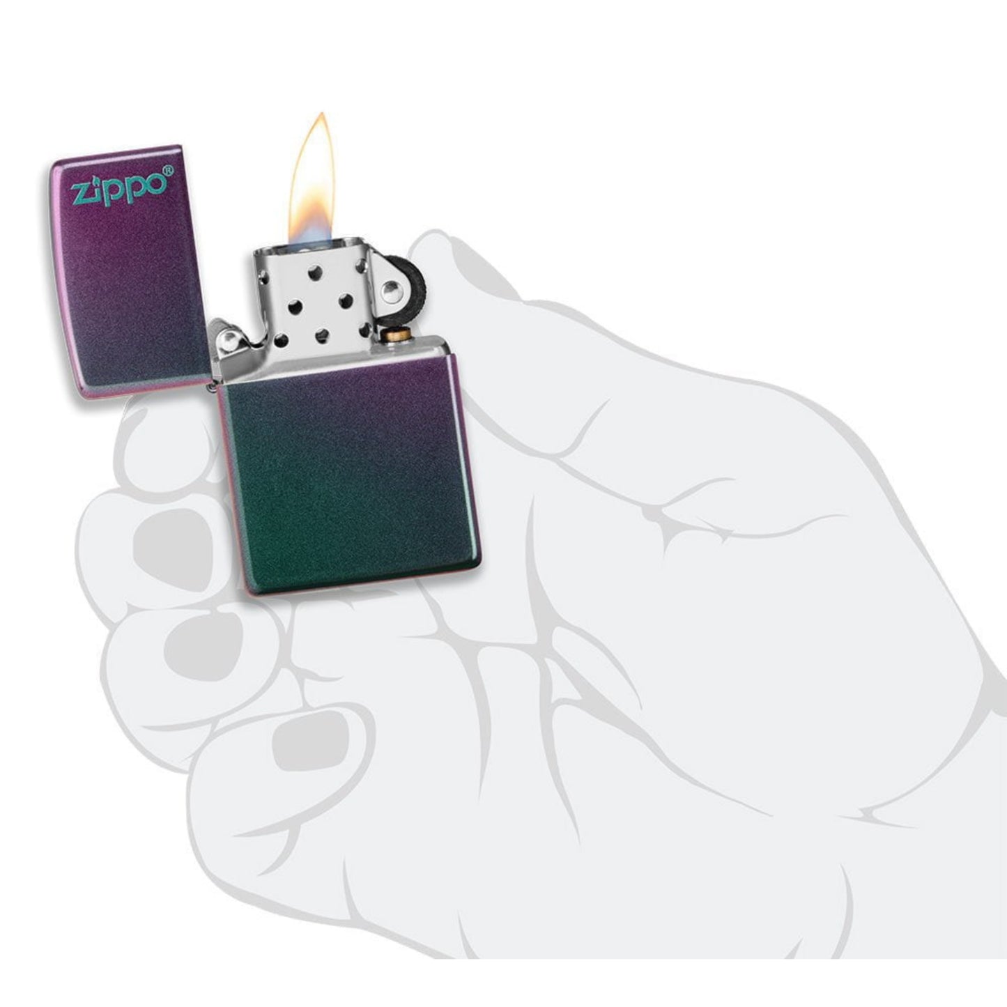 49146ZL ACCENDINO ZIPPO CLASSIC IRIDESCENT CON LOGO
 ZIPPO