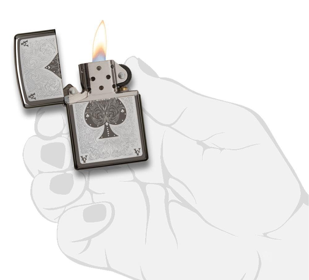 28323 ACCENDINO ZIPPO BLACK ACE