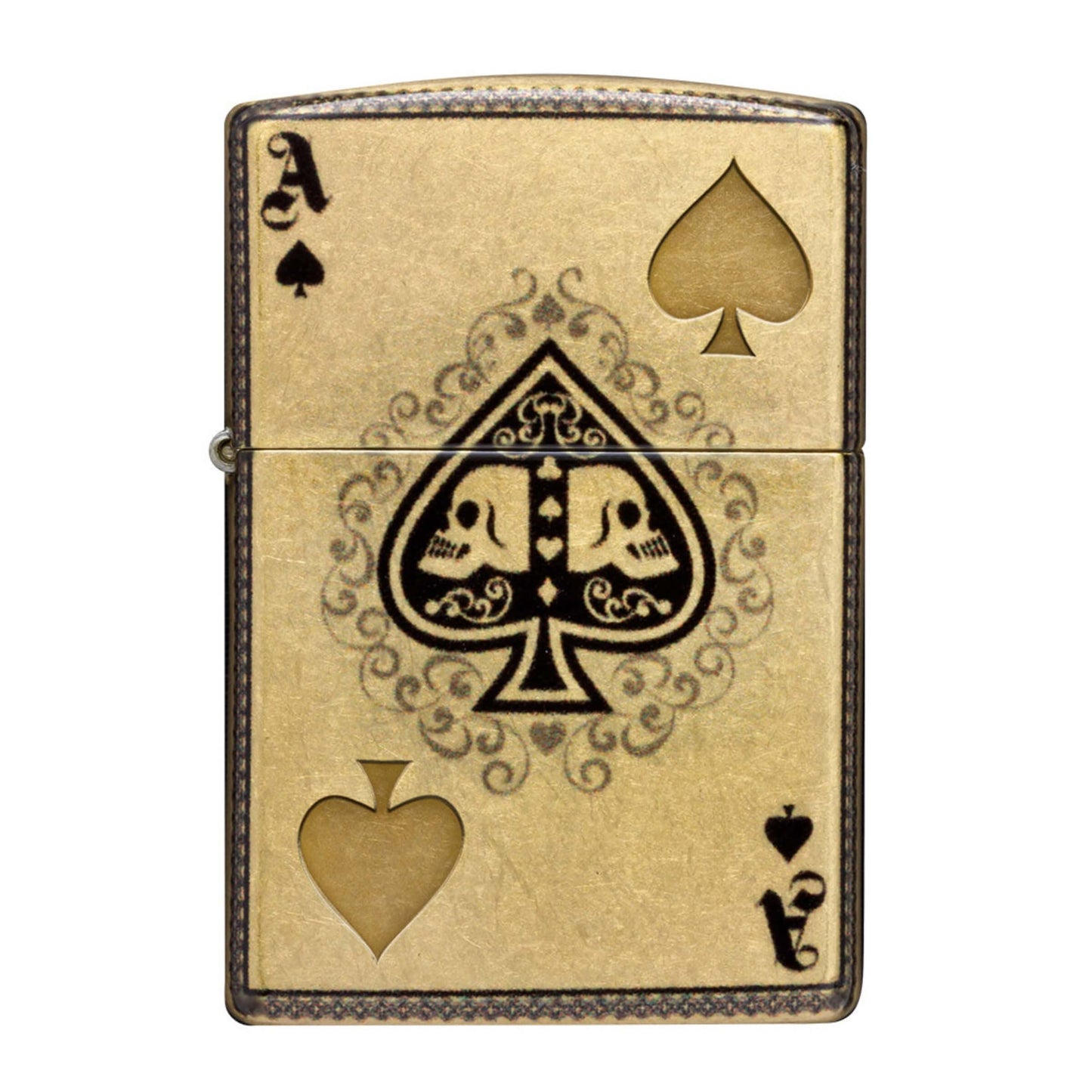 46388 ACCENDINO ZIPPO ACE OF SPADE DESIGN GOLD 360