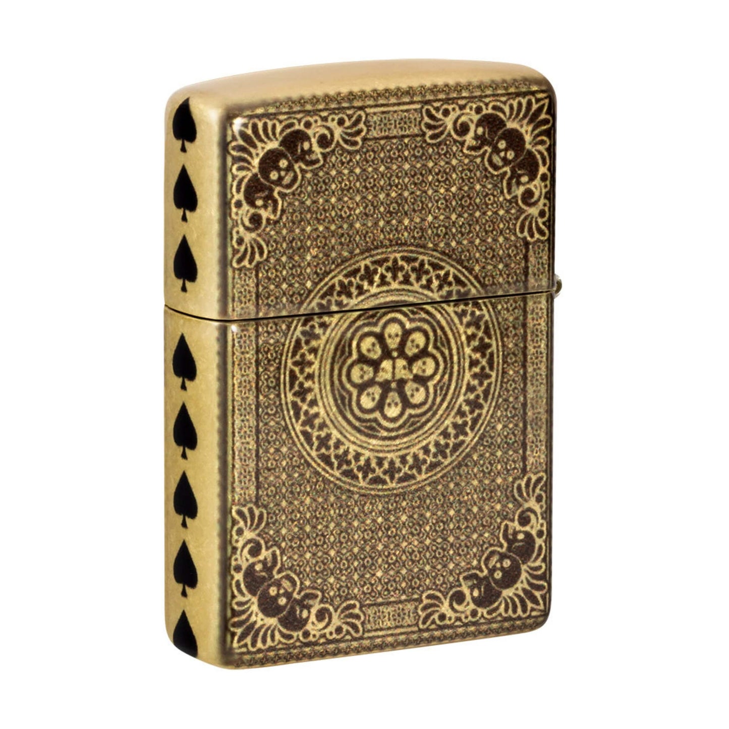 46388 ACCENDINO ZIPPO ACE OF SPADE DESIGN GOLD 360