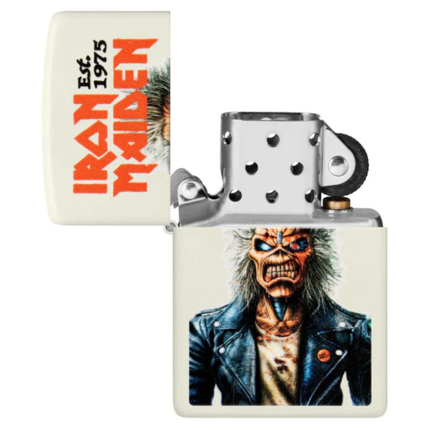 Zippo Iron Maiden Glowing Eddie Accendino Antivento Fosforescente