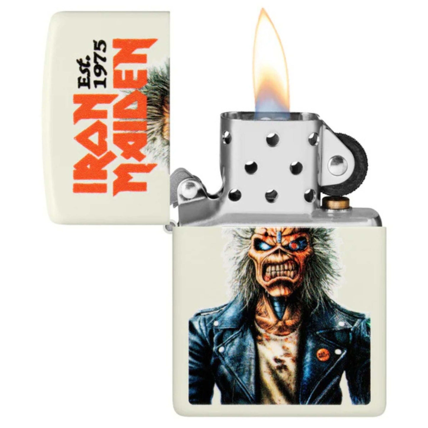 Zippo Iron Maiden Glowing Eddie Accendino Antivento Fosforescente