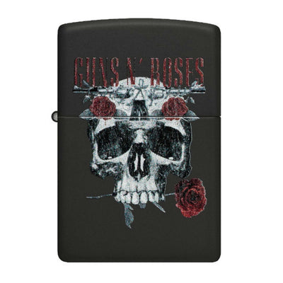 Zippo Guns N' Roses Flower Skull Accendino Antivento Black Matte