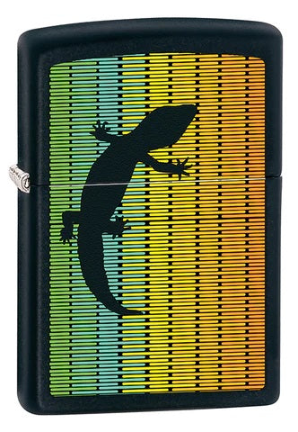Accendino Zippo 22A034 Gecko Design in metallo con grafica geco