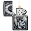 Zippo Skull Clock Design Accendino Antivento Black Matte con Teschio e Orologio - 29854
