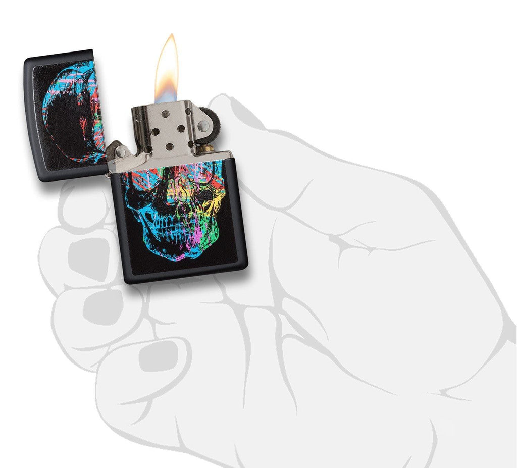 28042 ACCENDINO ZIPPO COLORFULL SKULL