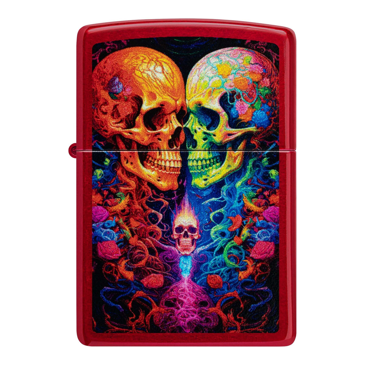 Zippo Candy Skulls Design Accendino Antivento Candy Apple Red con Teschi Colorati - 46940