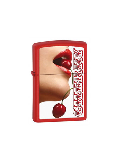 Accendino Zippo Woman Cherry benzina antivento con decorazione ciliegia