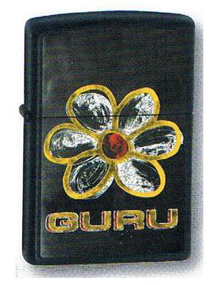 Accendino Zippo Guru benzina antivento con grafica decorativa
