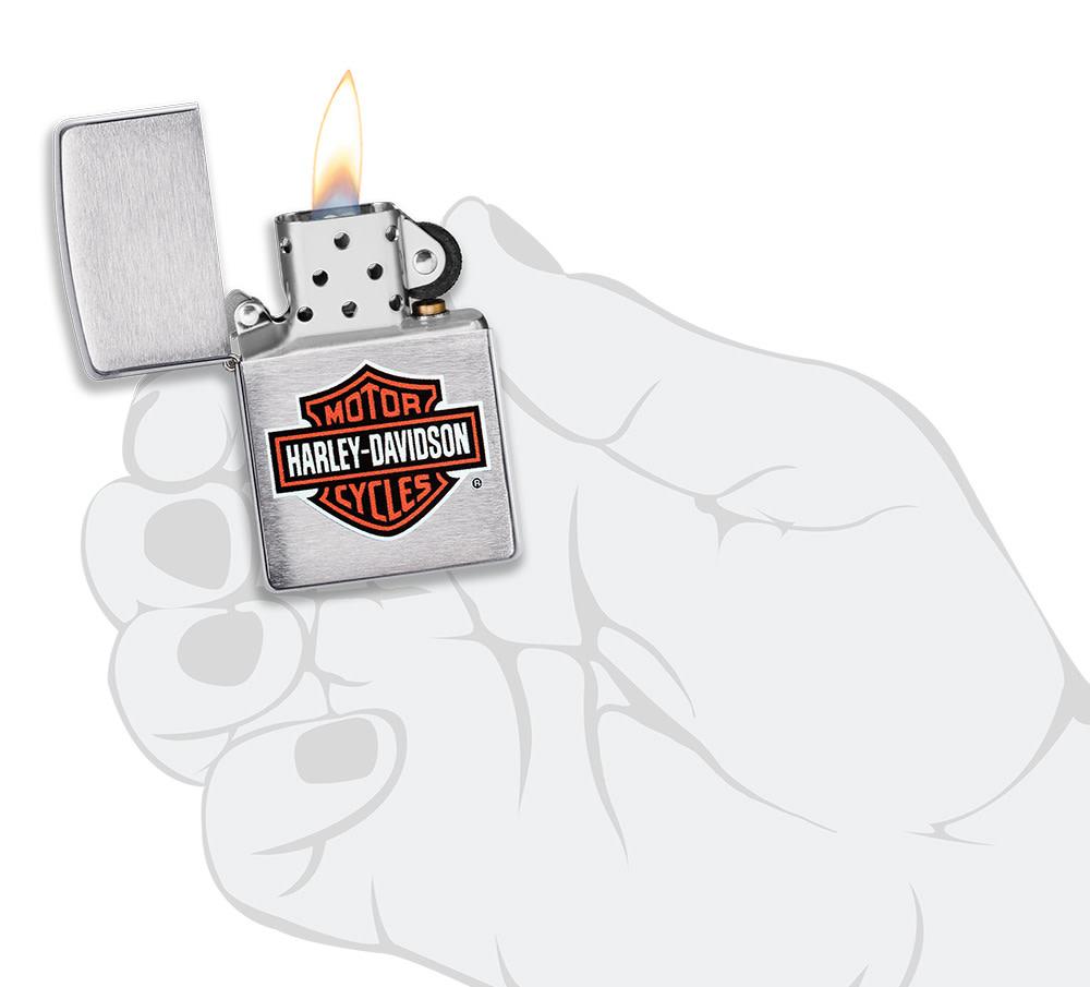 200HD.H252 ACCENDINO ZIPPO HARLEY DAVIDSON BAR & SHIELD COLOR