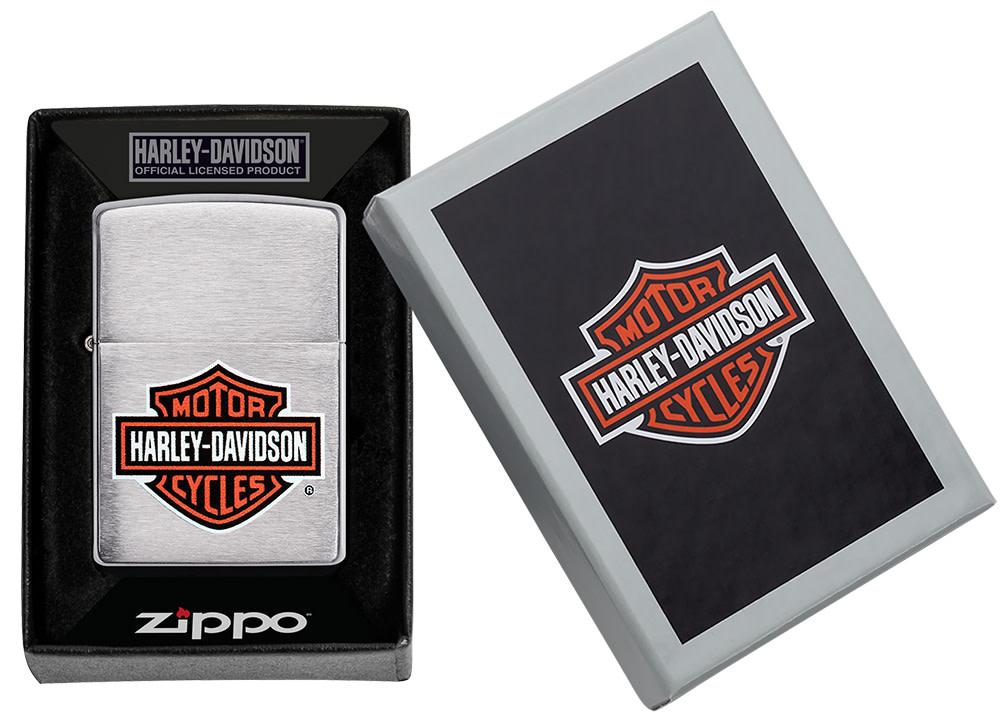 200HD.H252 ACCENDINO ZIPPO HARLEY DAVIDSON BAR & SHIELD COLOR