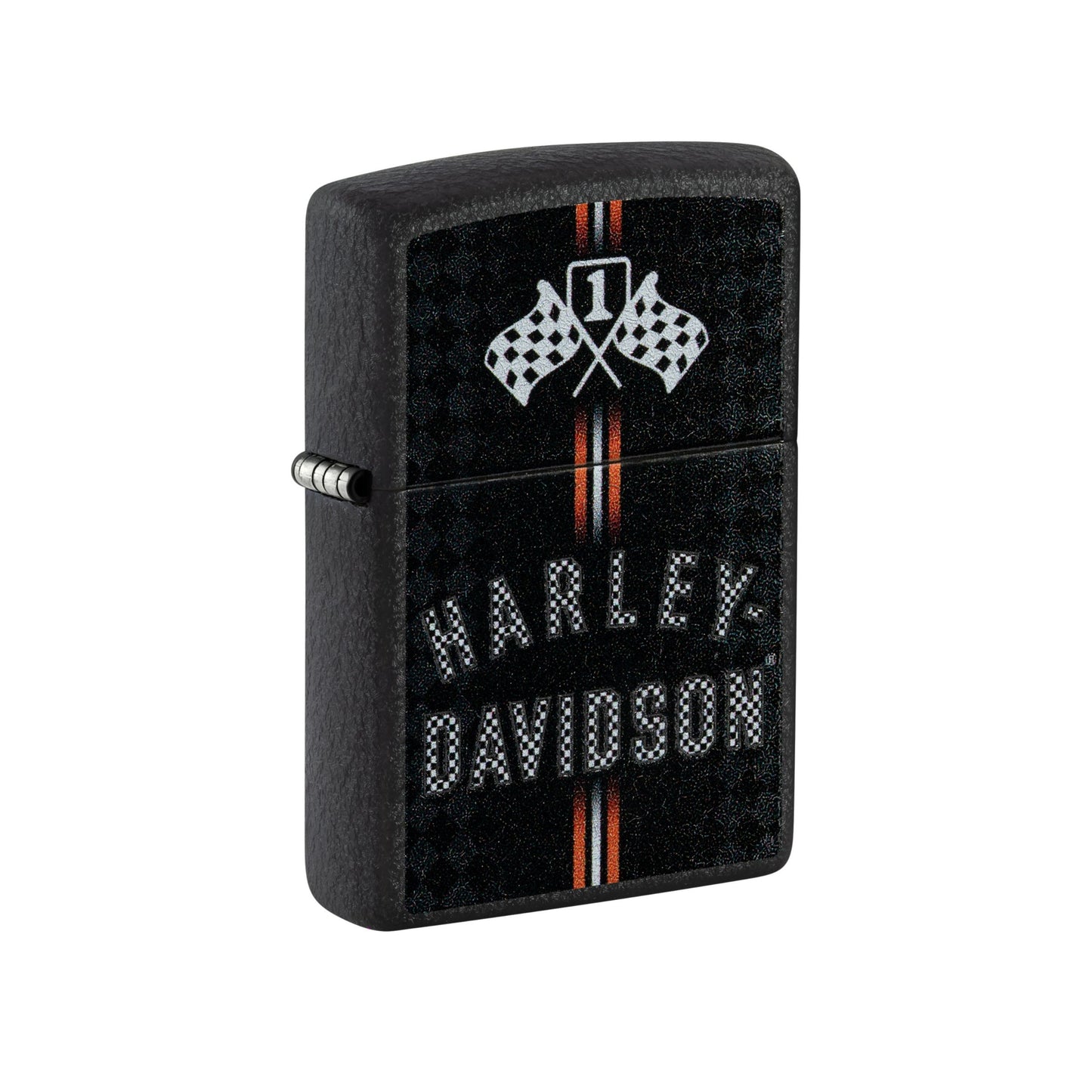 48558 ACCENDINO ZIPPO HARLEY DAVIDSON BLACK CRACKLE