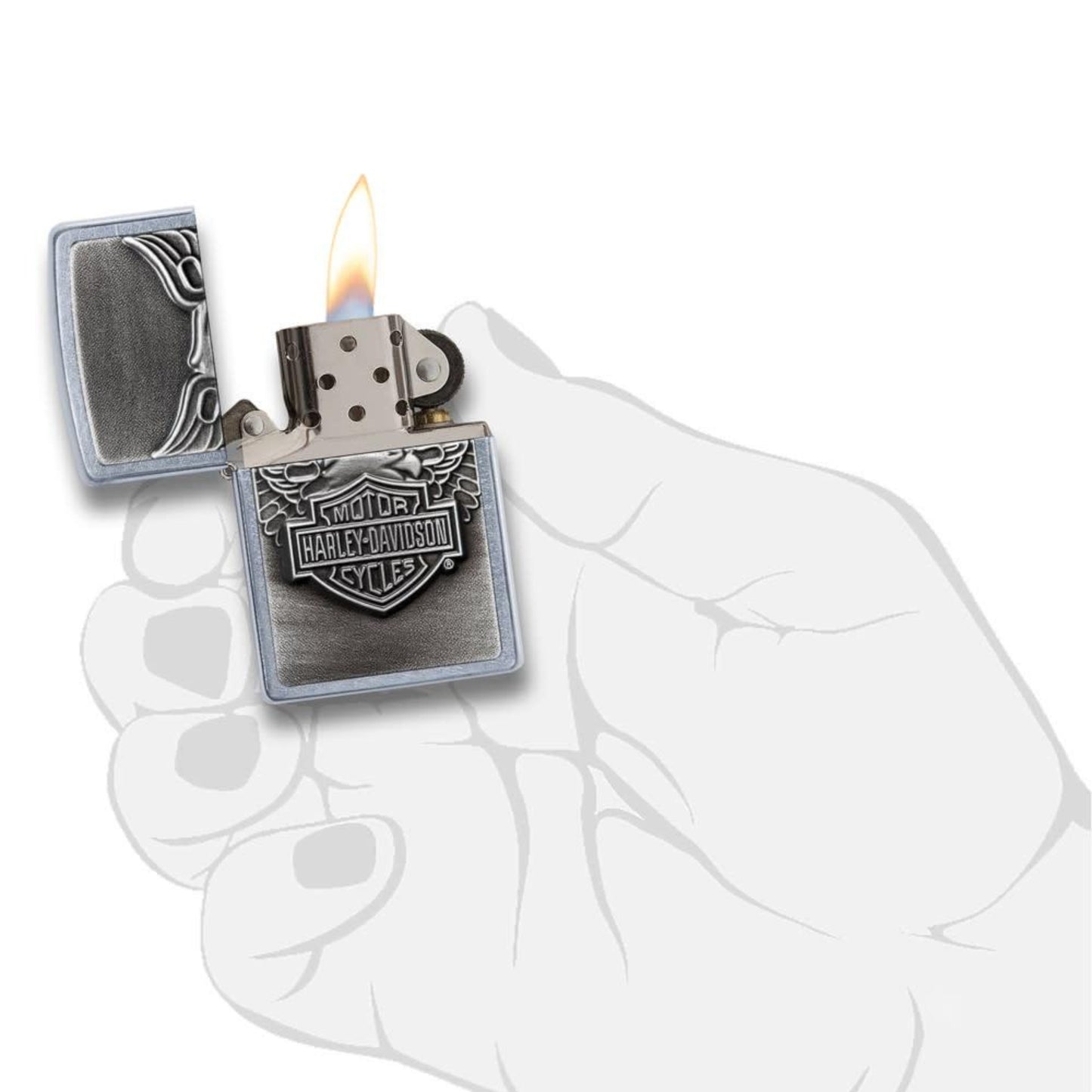 20230 ACCENDINO ZIPPO HARLEY DAVIDSON PLACCA IRON EAGLE