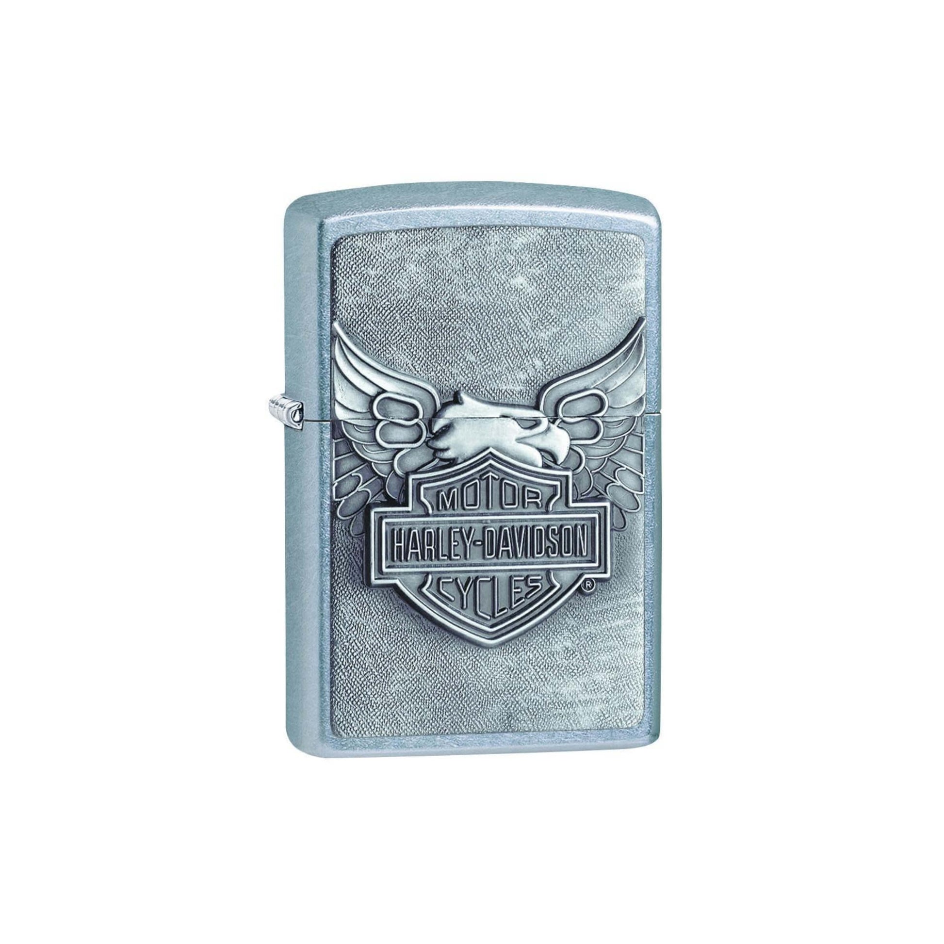 Accendino Zippo Harley Davidson Street Chrome con emblema Iron Eagle 3D