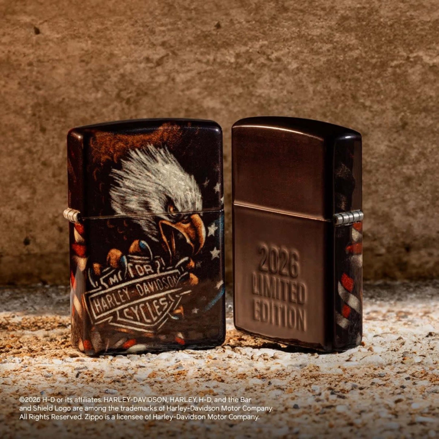 Zippo Harley-Davidson 2026 Limited Edition Lighter of the Year Accendino Antivento Tumbled Brass 540 Fusion - 47170
