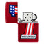 Zippo Harley-Davidson #1 Logo Accendino Antivento Candy Apple Red con Bandiera Americana - 47172