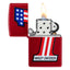 Zippo Harley-Davidson #1 Logo Accendino Antivento Candy Apple Red con Bandiera Americana - 47172