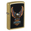 Zippo Harley-Davidson Eagle Design Accendino Antivento Street Brass con Aquila e Logo Bar & Shield - 46678