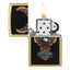 Zippo Harley-Davidson Eagle Design Accendino Antivento Street Brass con Aquila e Logo Bar & Shield - 46678