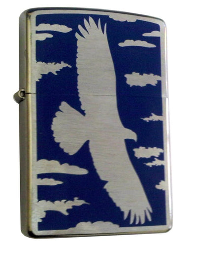 Accendino Zippo Flying Eagle benzina con grafica aquila in volo