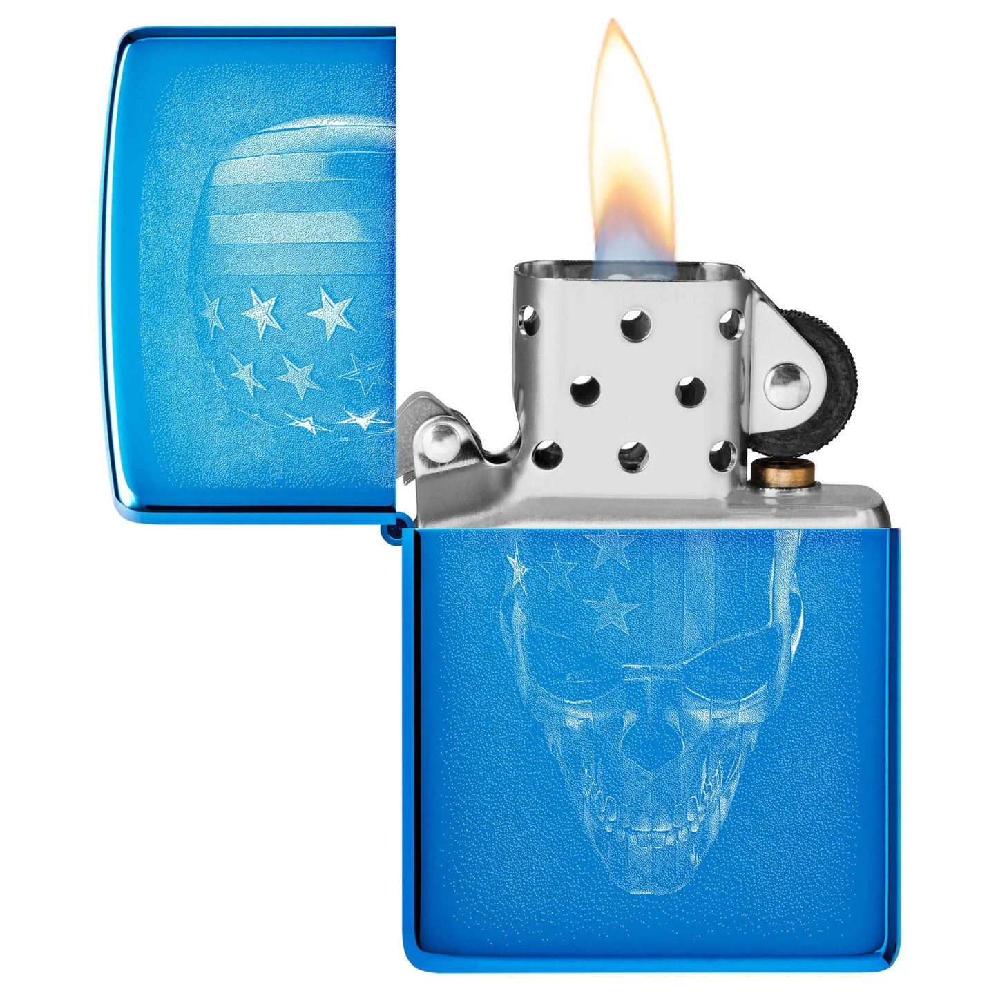 48739 ACCENDINO ZIPPO AMERICAN SKULL DESIGN