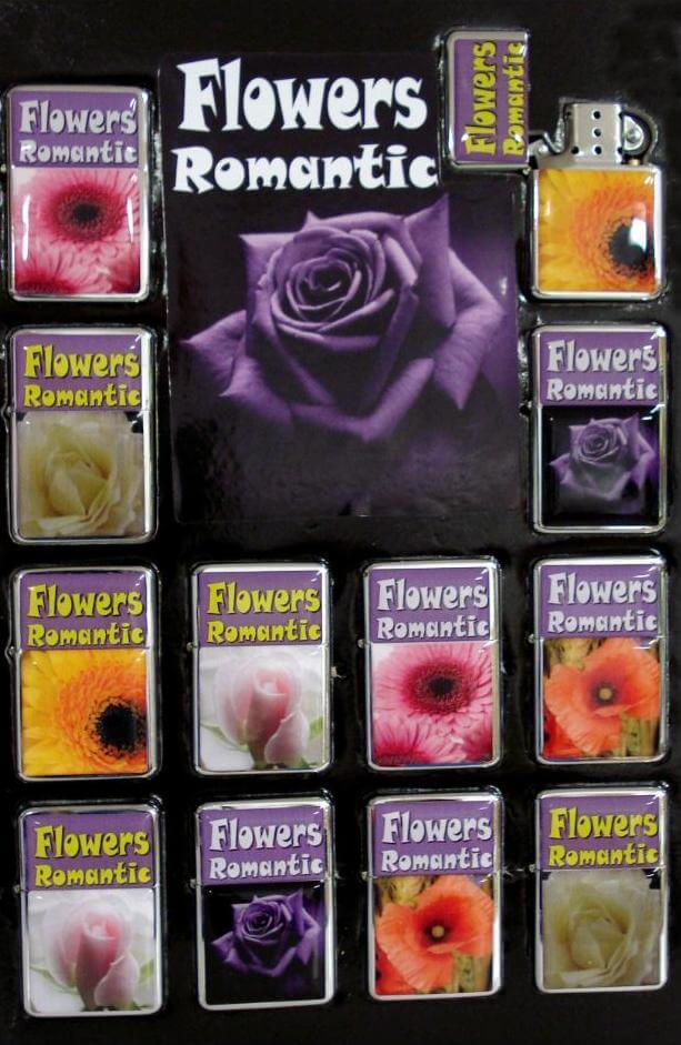ACCENDINO TIPO ZIPPO FIORI (12PZ)