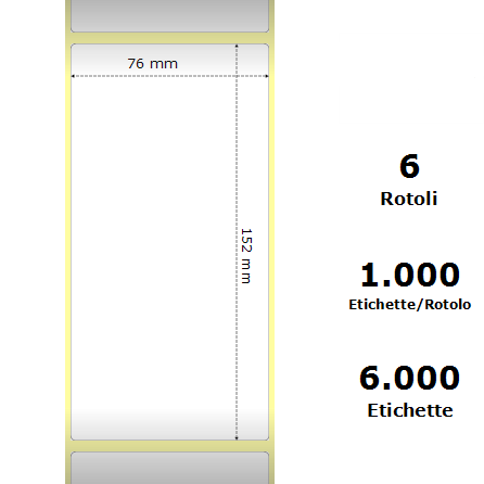White 76x152mm