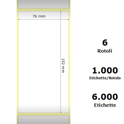 White 76x152mm