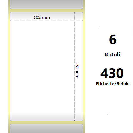 White 102x152mm