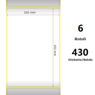 White 102x152mm