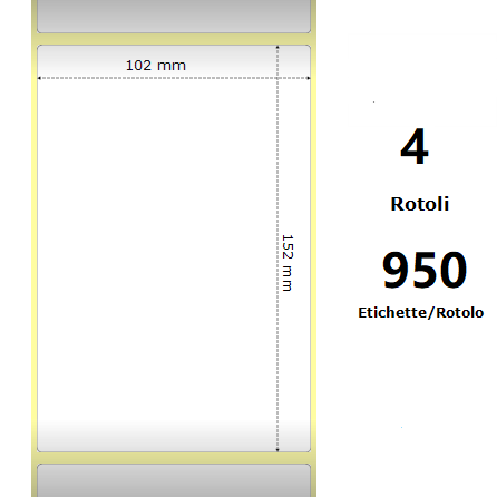 White 102x152mm