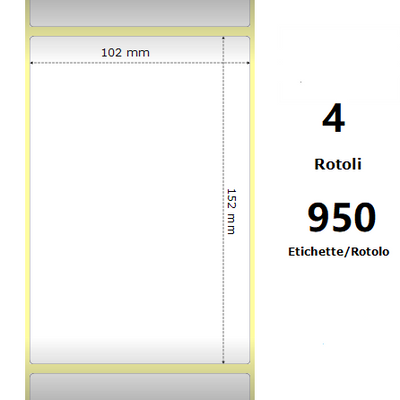 White 102x152mm
